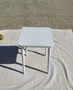 Side Table White Paint 3